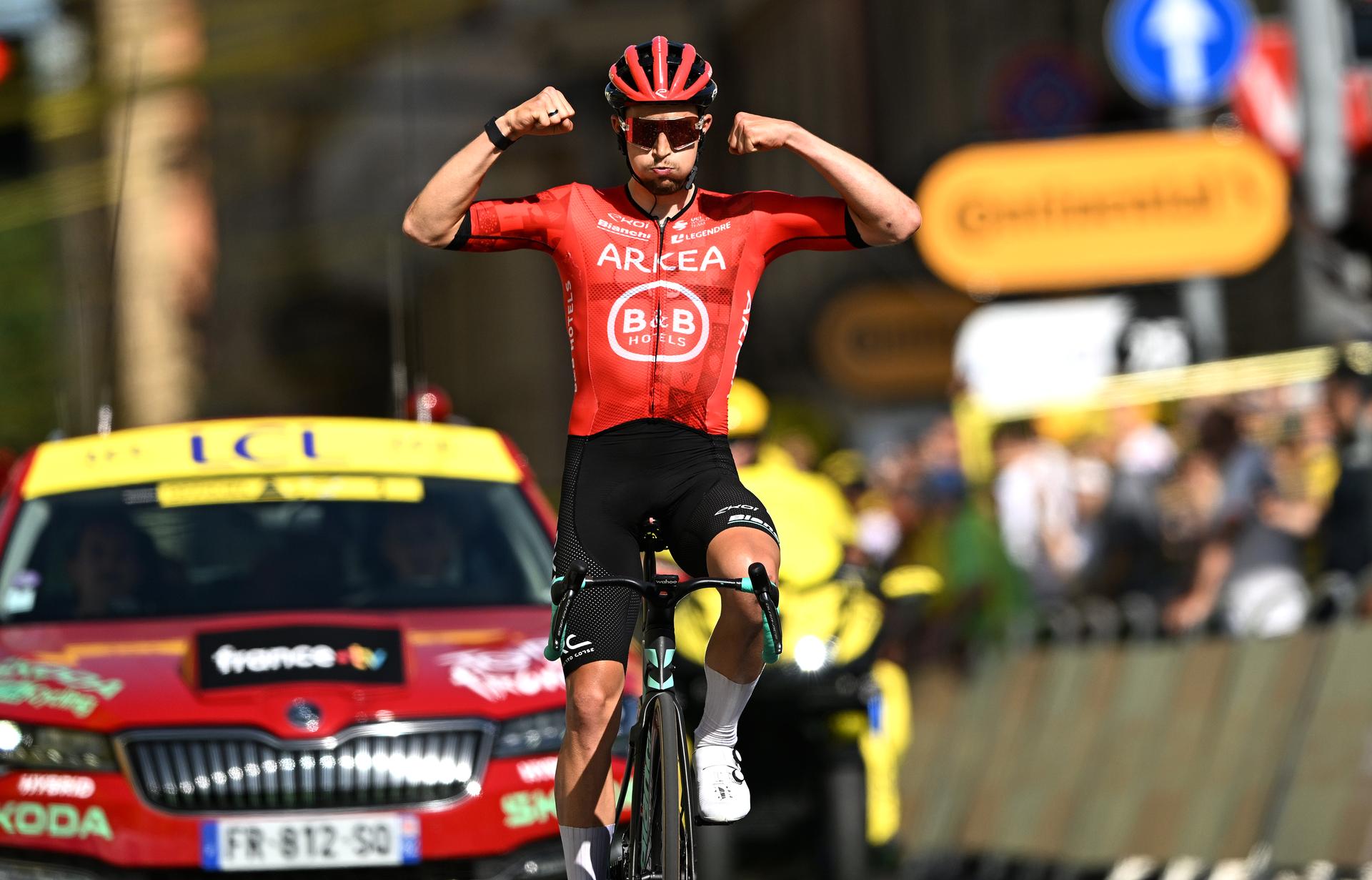 Bianchi świętuje pamiętne zwycięstwo w Tour De France